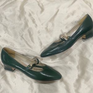True Vintage Forest Green Heels